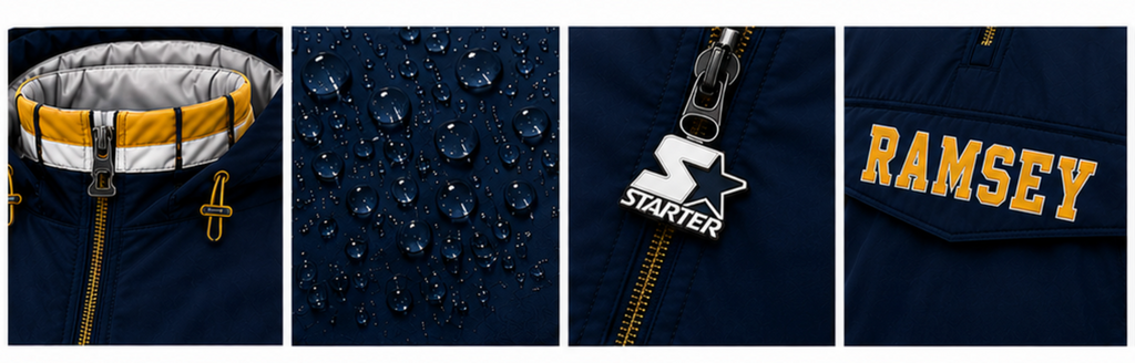 Ramsey - Custom STARTER Embroidered Quilted Pullover Jacket