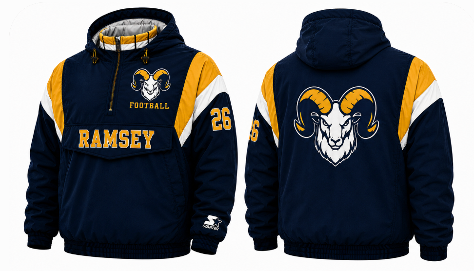 Ramsey - Custom STARTER Embroidered Quilted Pullover Jacket