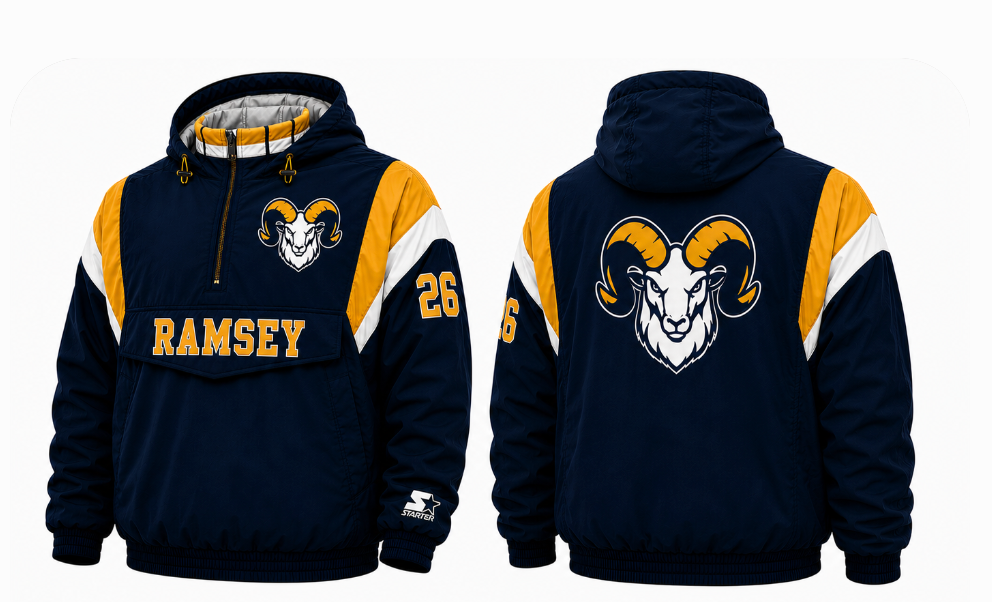 Ramsey - Custom STARTER Embroidered Quilted Pullover Jacket